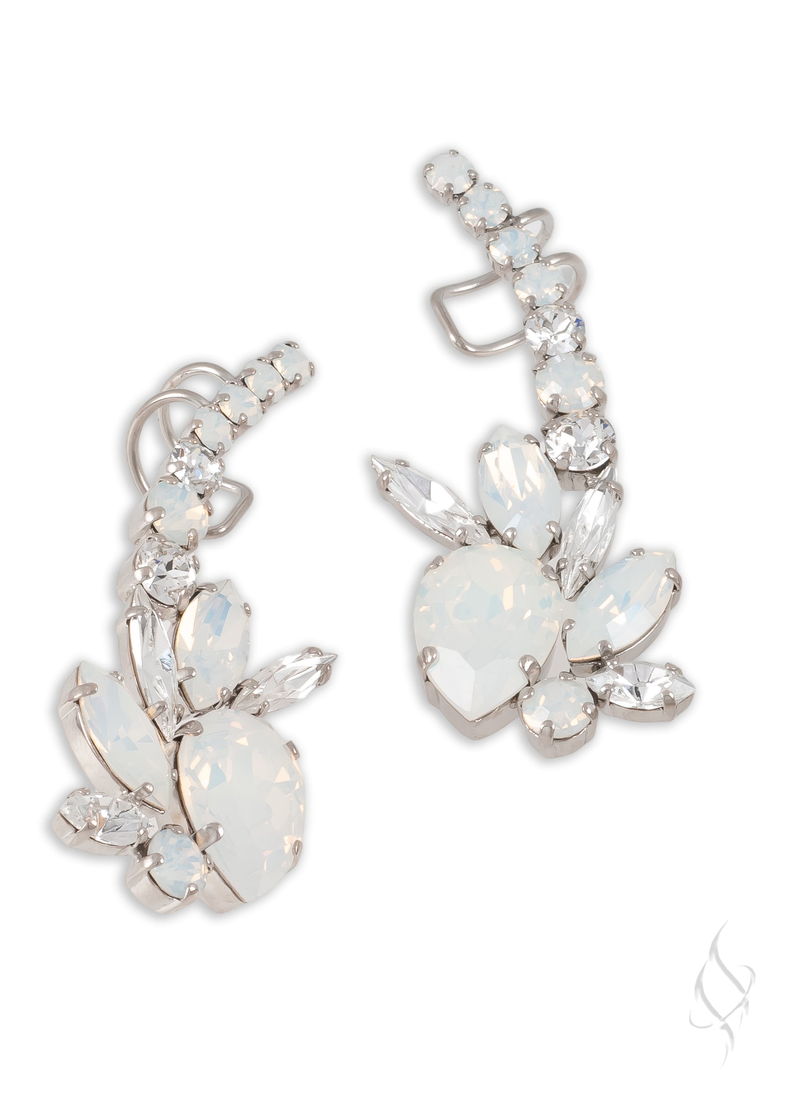 LAUREN Crystal Crawler Earrings in Ice by Stefanie Somers - Stefanie ...