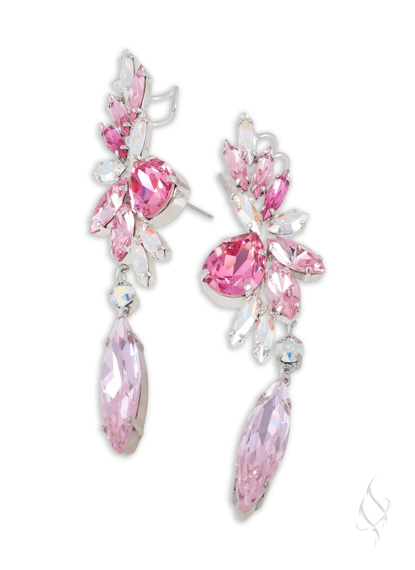 SARAH Crystal Crawler Earrings in Bloom by Stefanie Somers - Stefanie  Somers Collection