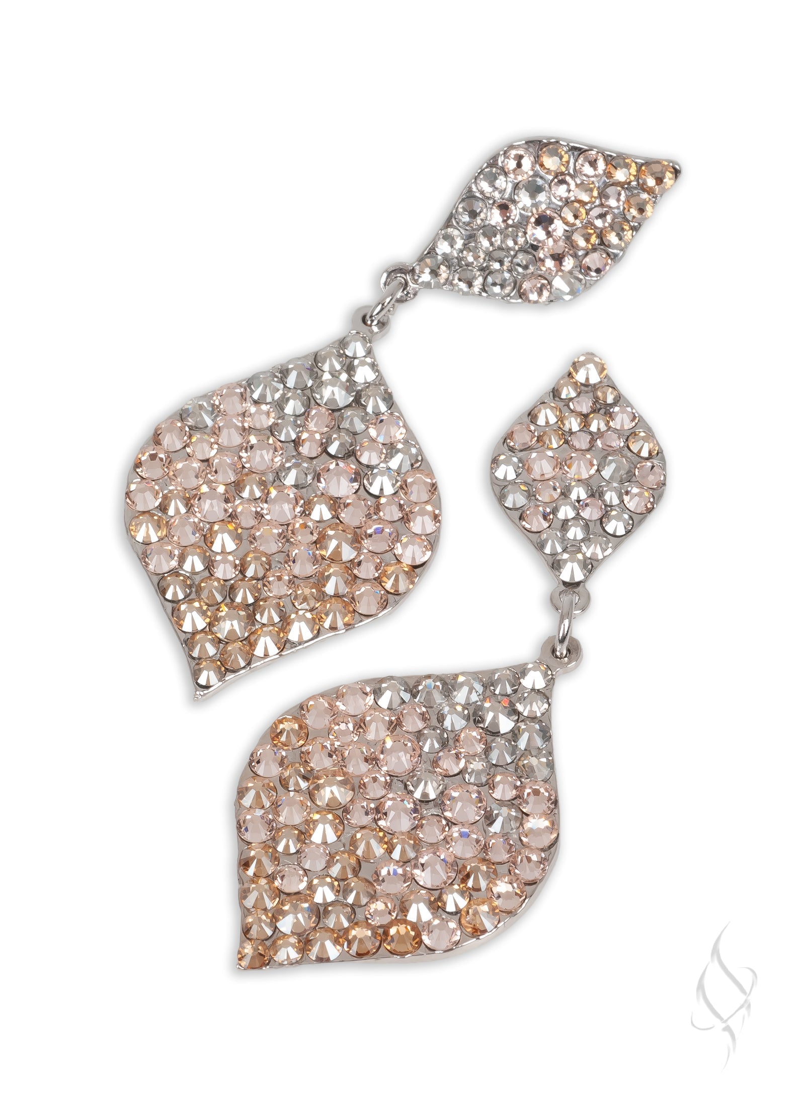 SOPHIA Crystal Drop Earrings in Ombré Pink by Stefanie Somers - Stefanie  Somers Collection